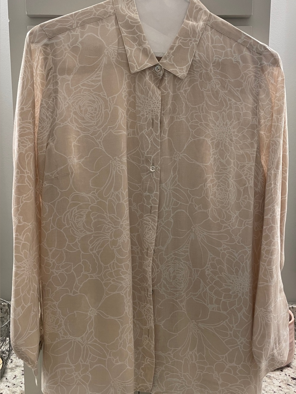 Everyday linen button-front shirt